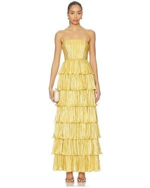 knee length dresses for ladies FLOATING LACE CAMI MINI DRESS SIGNAL YELLOW main image 0