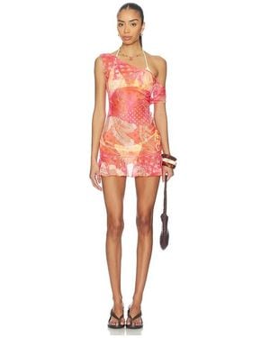 Donde Esteban Toronja Salpicon Mini Dress - Red