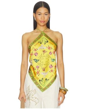 Juliet Johnstone Oberteil Bandana Halter - Gelb