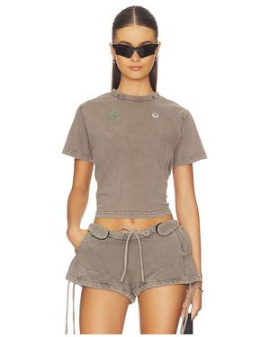 OTTOLINGER Double Luck Chain T-Shirt En Color Taupe Talla (También En S) - Multicolor