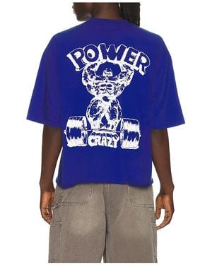 Y,IWO Power Crazy Crop Tee - Blue