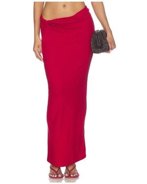 4th & Reckless Sofi Jersey Knit Skirt - Red