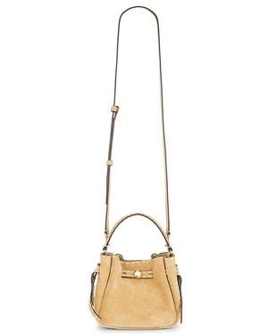 Tory Burch Beuteltasche Suede Pick Stitch - Mettallic