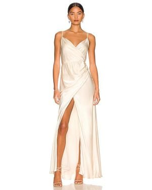 Shona Joy La Lune Cross Draped Maxi Dress - Natural