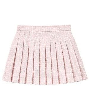 Self-Portrait Falda De Bouclé Con Lazo En Talla En - Rosa