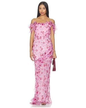 Saloni Nina Dress - Red