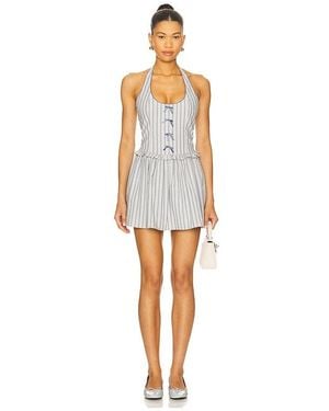 For Love & Lemons Minikleid Mit Neckholder Janice - Blau