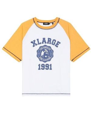 X-Large Colour Scheme Stitch Raglan Tee - White