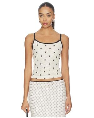 With Harper Lu Mesh Camisole Top - Multicolour