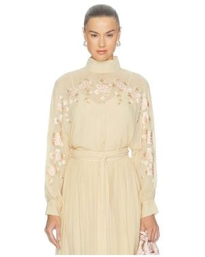 Zimmermann Valiant Embroidered Blouse - Natural