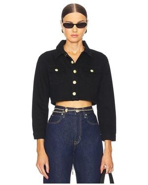 L'Agence Genevie Cropped Jacket - Blue