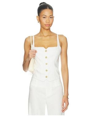 Alice + Olivia Esma Cropped Top - White