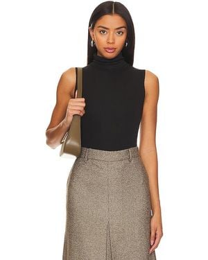 RUE SOPHIE Turtleneck Tank Bodysuit - Black