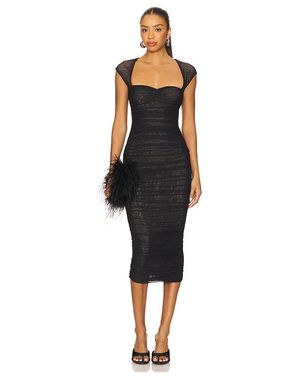 SER.O.YA Midikleid Aus Mesh Kylie - Schwarz