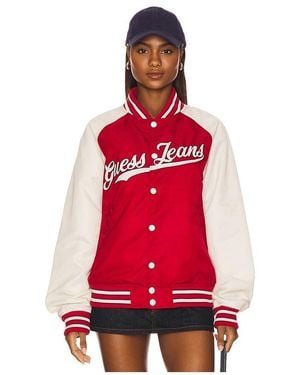 Guess Bomberjacke Raglan Patch - Rot