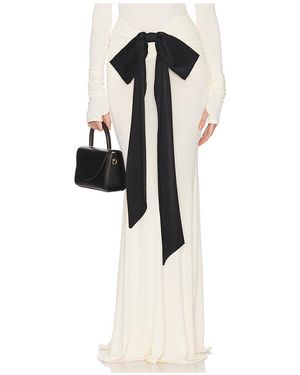 Helsa The Althea Jersey Skirt With Bow - White