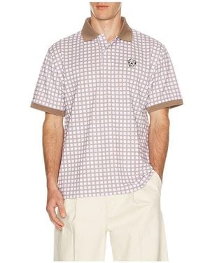 Devereux Golf The Gingham Polo - White