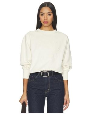 Anine Bing Harry Shrunken Signet Sweatshirt - White