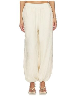 Jonathan Simkhai Selah Linen Lace Balloon Pant - White