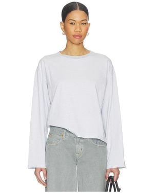 Rag & Bone Gestreiftes, Kastenförmiges Langarmshirt Kelly - Weiß