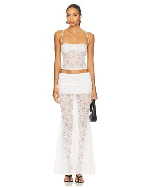 superdown X Yhasmina Ferrara Mimi Maxi Skirt Set - White