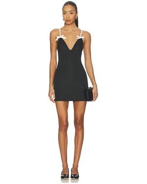 MORE TO COME Genelle Keyhole Mini Dress in Red | Lyst
