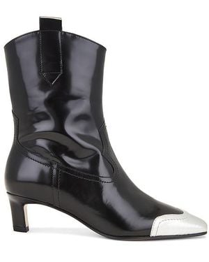 Alohas Hudson Shimmer Bicolor Leather Ankle ブーツ - ブラック