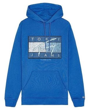 Tommy Hilfiger Hoodie Dna Flag Twist - Blau