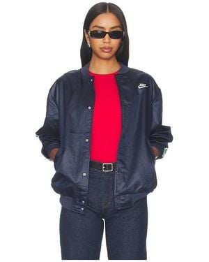 Nike Nk Club Varsity Jacket Reissue - Blue