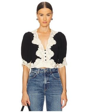 RIXO London Bluse Yasmin - Blau