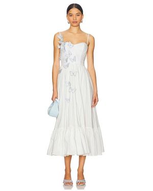 PATBO Butterfly Midi Dress - White