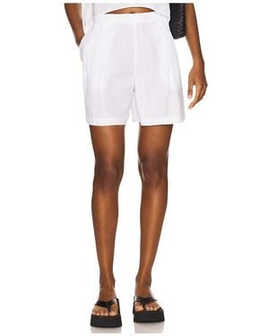 James Perse Lightweight Linen Elastic Short - White
