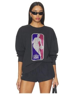 Terez Nba Logo Gems Crew Sweatshirt - Blue
