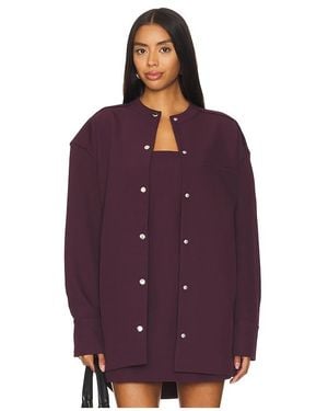 SER.O.YA Ali Heavy Crepe Shacket - Purple
