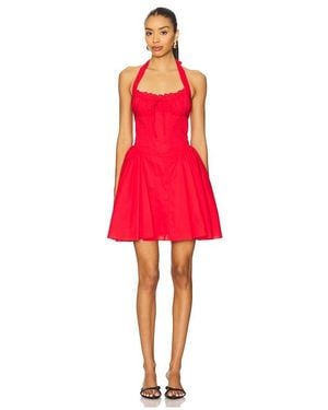 Line & Dot Minikleid Anessa - Rot