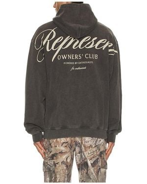 Represent Owners Club Script Hoodie - Gray