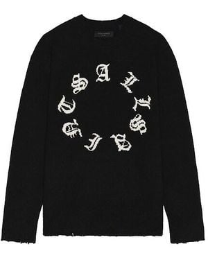 AllSaints Scripture Crewneck Jumper - Black