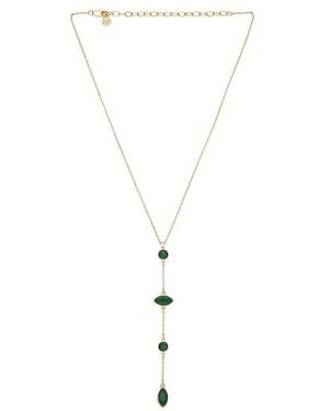 Ettika Crystal Cascade Lariat Necklace - Metallic