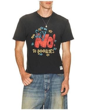 NAHMIAS Say No Open Hem Fitted Tee - Black
