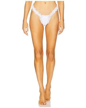 For Love & Lemons Daisy Eyelet Bikini Bottom - White