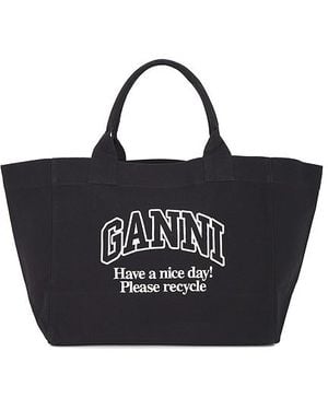 Ganni Tasche Shopper - Schwarz
