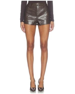 Lovers + Friends Arden Faux Croc Short - Black