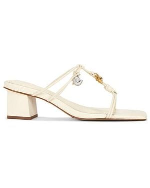 FARM Rio Sea Block Heel Sandal - White