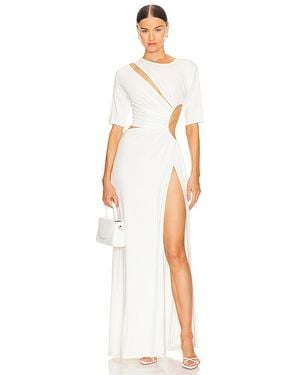 Sid Neigum Gathered Slit Maxi Dress - White