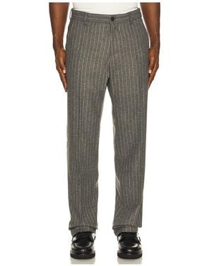 Les Deux Como Pinstripe Mouline Slacks - Gray