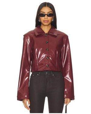 Lovers + Friends Catherine Faux Leather Jacket - Red