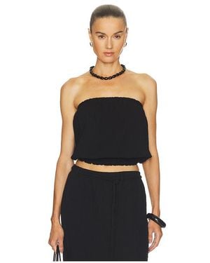 Bobi Top Tubo Fruncido Smocked Tube Top En Color Negro Talla (También En Xs, S, M, Xl)