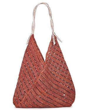 Flora Bella Bolso Tote Panama En Color Rose Talla - Rojo