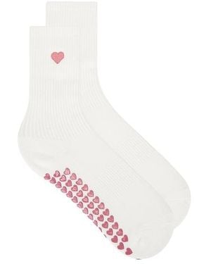 WellBeing + BeingWell Breathe Grip Sock - Weiß