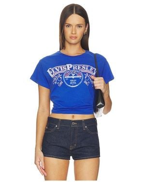 Daydreamer Sun Records X Elvis Flourish Banner Solo Tee - Blue